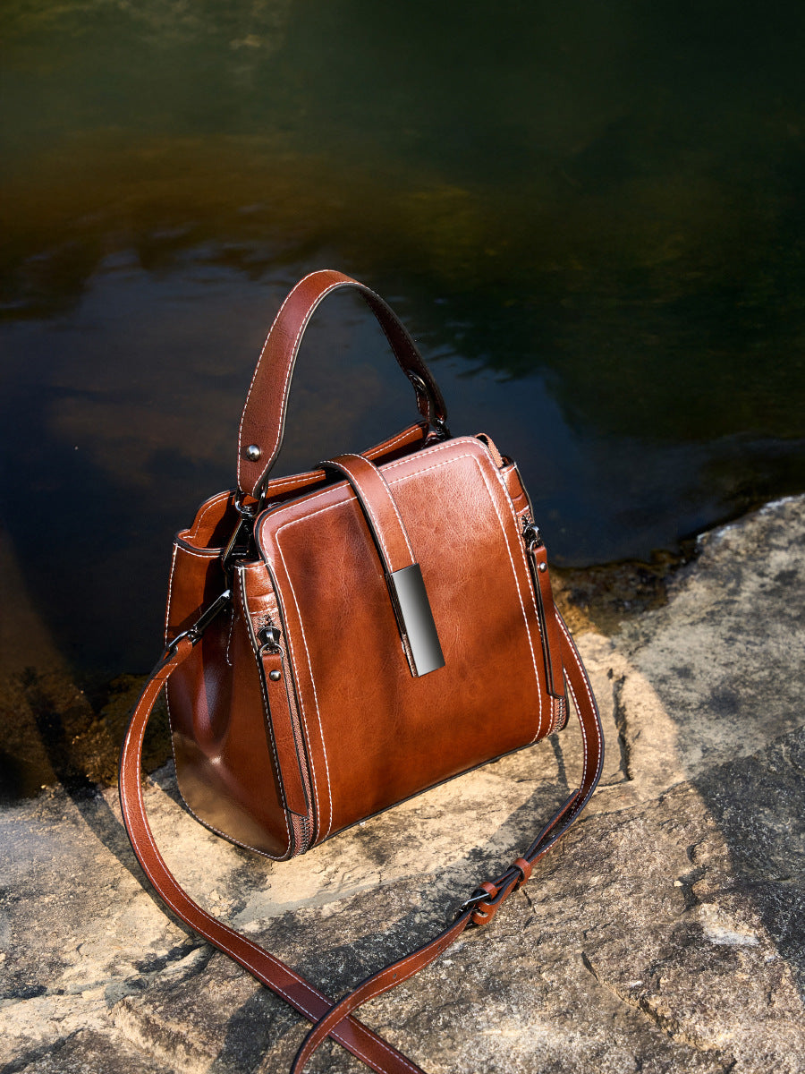 Hayesaura | 2026 Genuine Leather Large Capacity Fashion Crossbody Tote