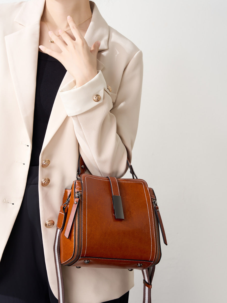 Hayesaura | 2026 Genuine Leather Large Capacity Fashion Crossbody Tote