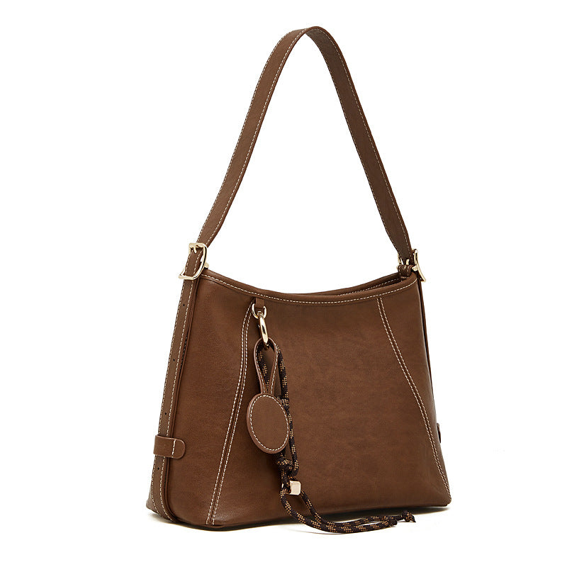 Hayesaura | 2026 Summer Vegetable-Tanned Leather Hobo Commuter Tote