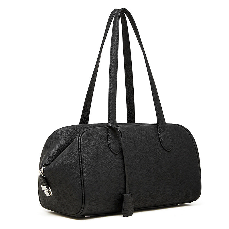Hayesaura | 2026 Winter Top-Layer Cowhide Minimalist Hobo Bucket Bag