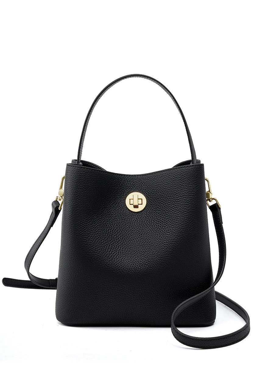 Hayesaura | 2026 Summer Genuine Leather Large Capacity Bucket Handbag