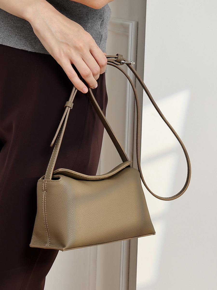 Hayesaura | Niche TOGO Cowhide Geometric Pillow Commuter Crossbody