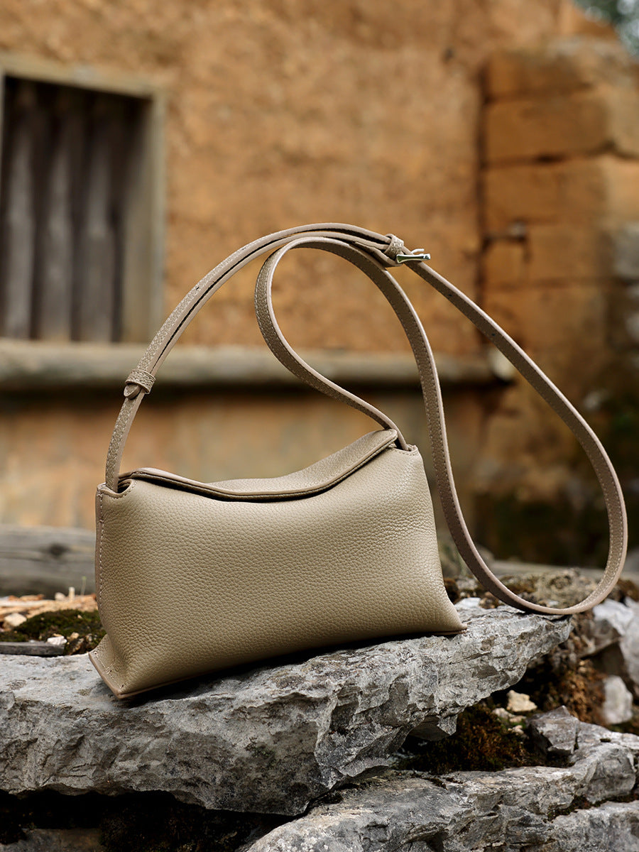 Hayesaura | Niche TOGO Cowhide Geometric Pillow Commuter Crossbody