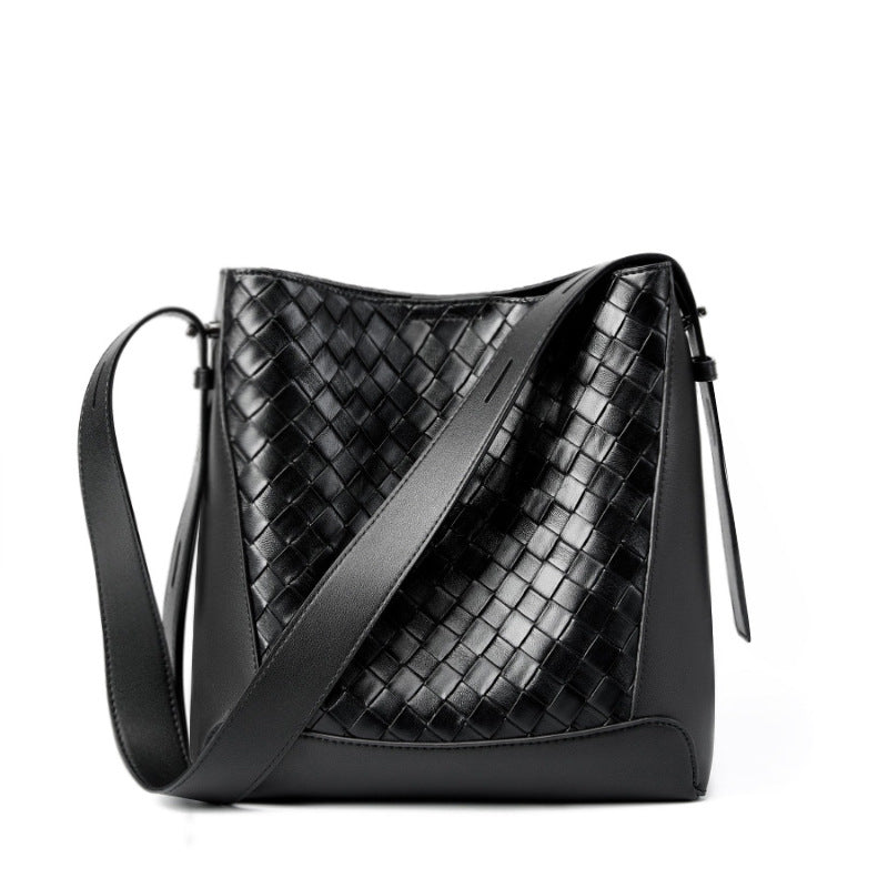 Hayesaura | Handmade Woven Cowhide 2-in-1 Large Commuter Tote