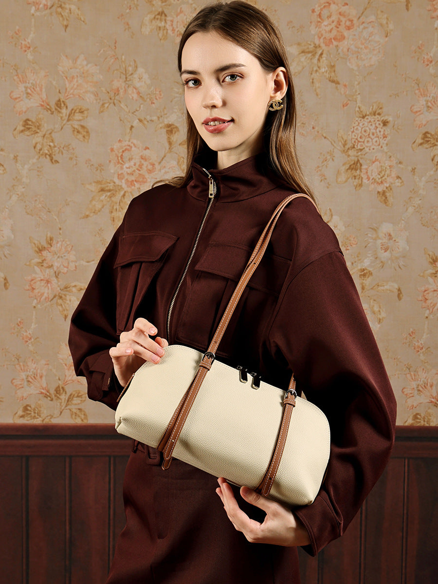 Hayesaura | 2026 Minimalist Genuine Leather Commuter Tote Crossbody