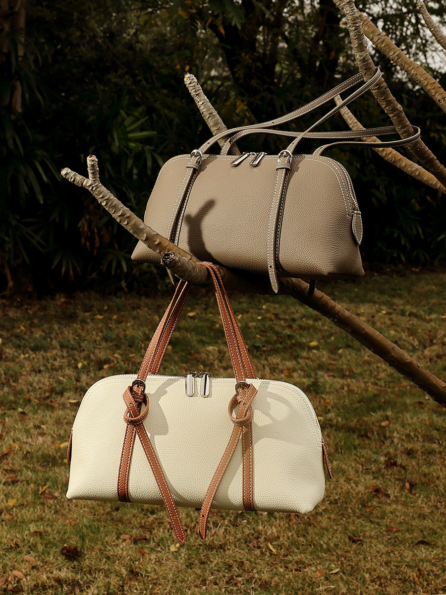 Hayesaura | 2026 Minimalist Genuine Leather Commuter Tote Crossbody