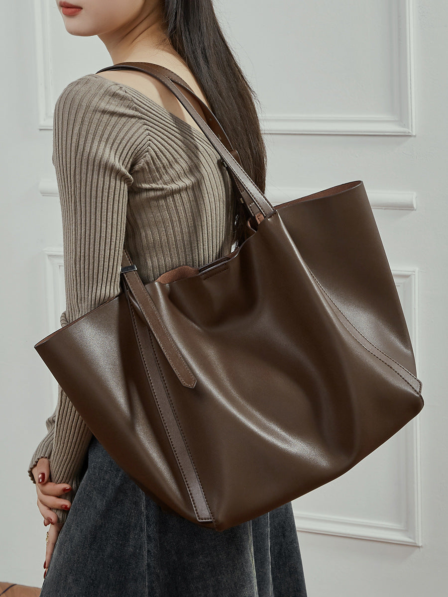 Hayesaura | 2026 Retro Genuine Leather 2-in-1 Large Capacity Tote