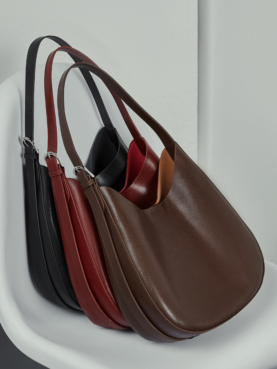 Hayesaura | 2026 Niche Crescent Genuine Leather Underarm Crossbody