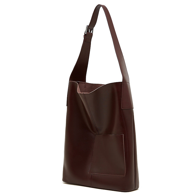 Hayesaura | Vegetable-Tanned Cowhide Large Capacity Bucket Tote