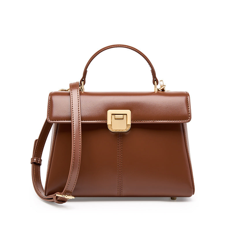 Hayesaura | 2026 Horseshoe Buckle Genuine Leather Kelly Handbag