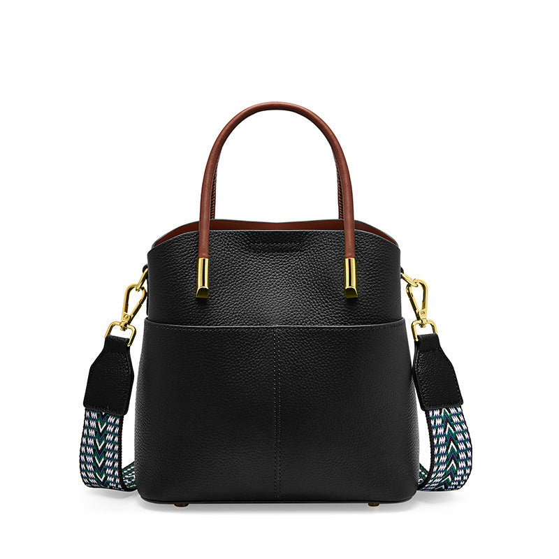 Hayesaura | 2025 Niche Genuine Leather Bucket Crossbody Handbag