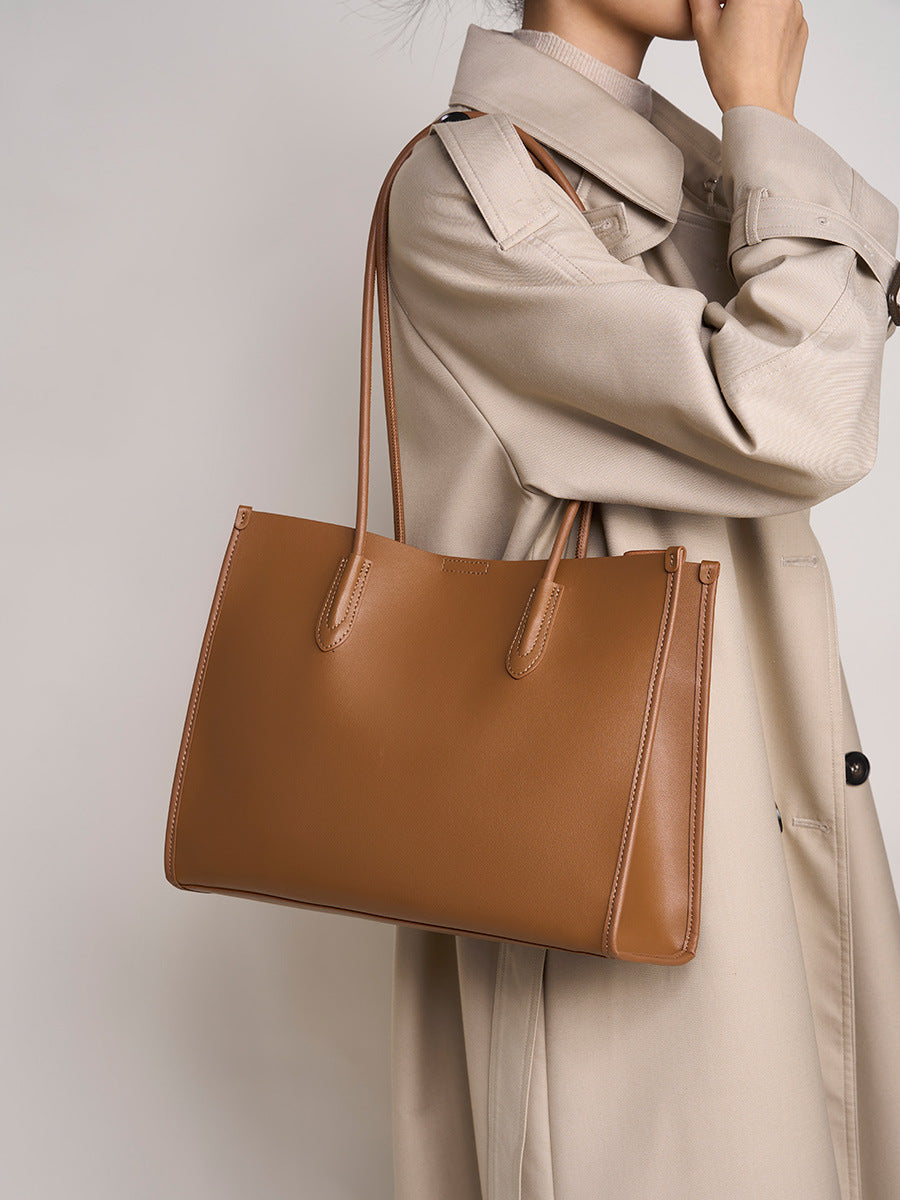 Hayesaura | 2026 Niche Soft Cowhide Large Capacity Tote Bag