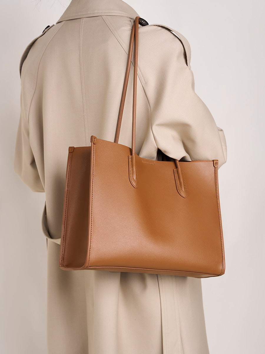 Hayesaura | 2026 Niche Soft Cowhide Large Capacity Tote Bag