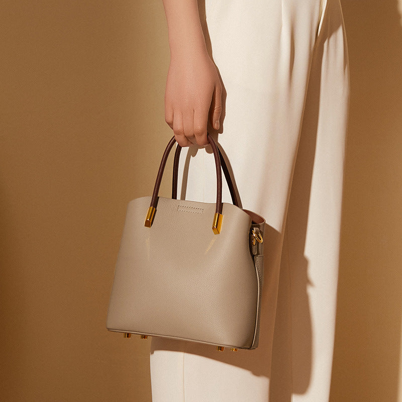 Hayesaura | 2025 Niche Genuine Leather Bucket Crossbody Handbag