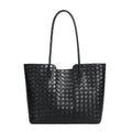 Hayesaura | Minimalist Woven 2-in-1 Genuine Leather Large Tote