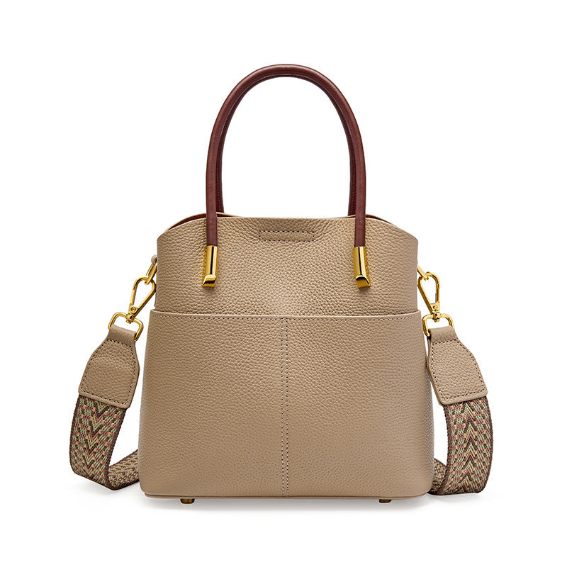 Hayesaura | 2025 Niche Genuine Leather Bucket Crossbody Handbag