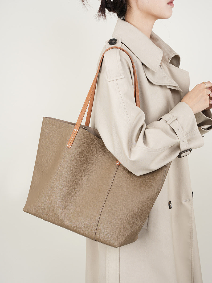 Hayesaura | 2026 Handmade Top-Layer Cowhide Large Commuter Tote