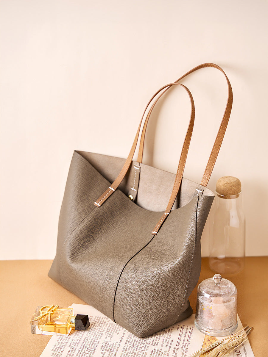 Hayesaura | 2026 Handmade Top-Layer Cowhide Large Commuter Tote