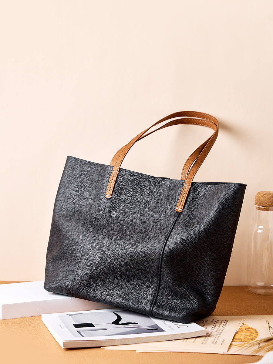 Hayesaura | 2026 Handmade Top-Layer Cowhide Large Commuter Tote
