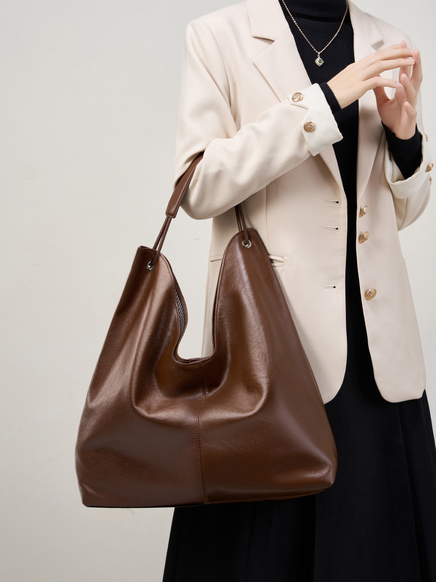 Hayesaura | 2026 Vegetable-Tanned Cowhide Campus & Commuter Tote