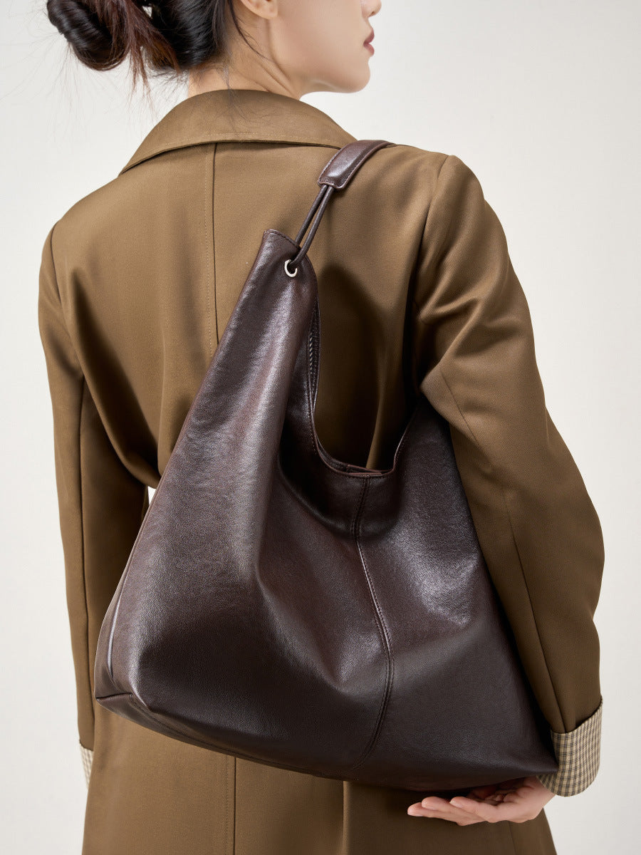 Hayesaura | 2026 Vegetable-Tanned Cowhide Campus & Commuter Tote