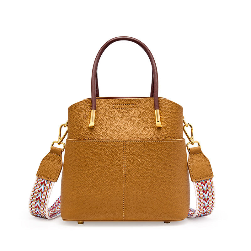 Hayesaura | 2025 Niche Genuine Leather Bucket Crossbody Handbag