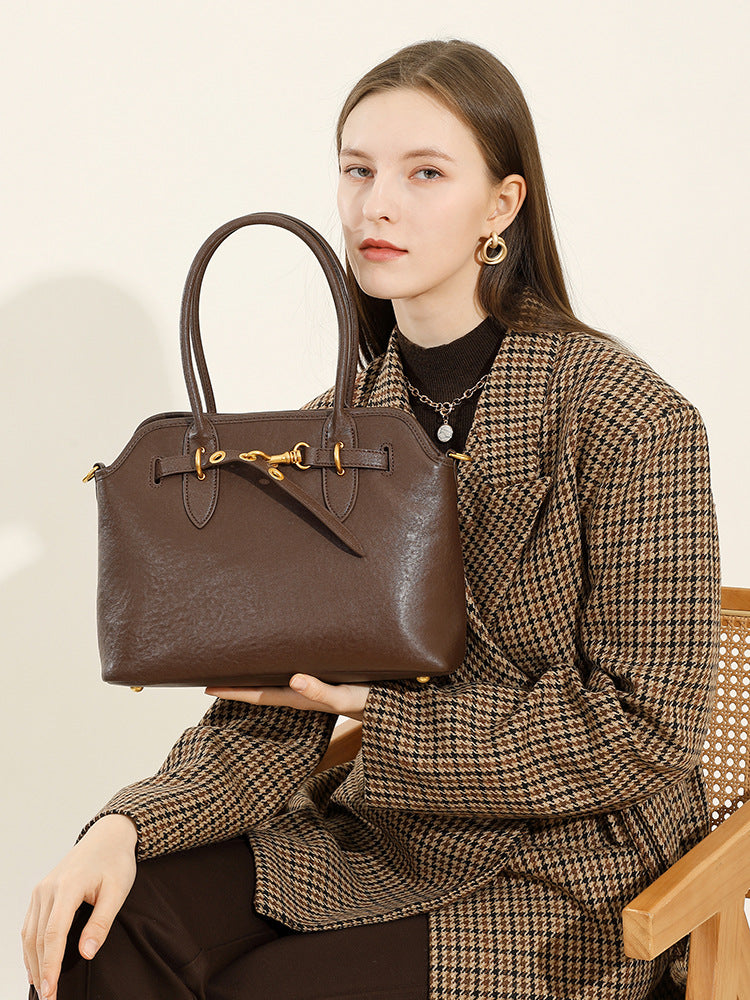 Hayesaura | Retro Underarm Sculptural Genuine Leather Crossbody