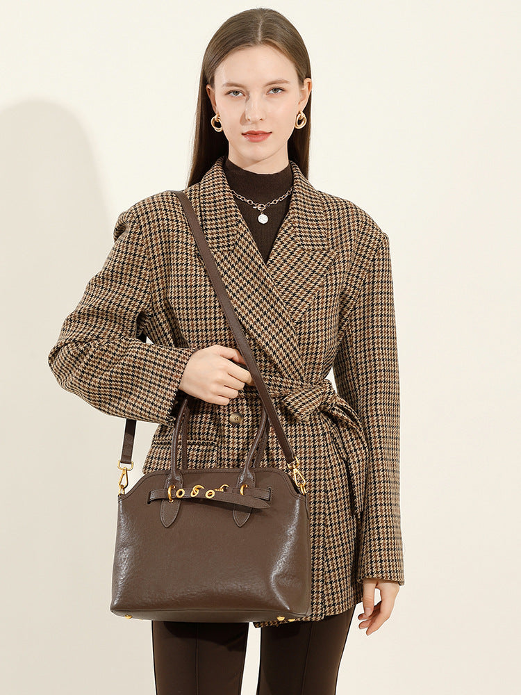 Hayesaura | Retro Underarm Sculptural Genuine Leather Crossbody