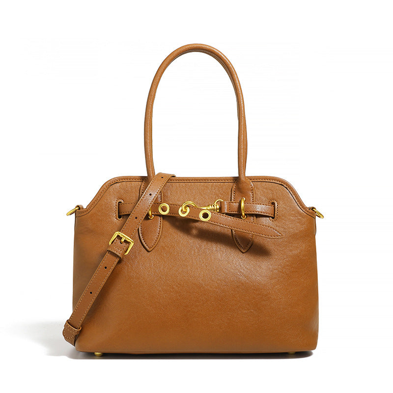 Hayesaura | Retro Underarm Sculptural Genuine Leather Crossbody