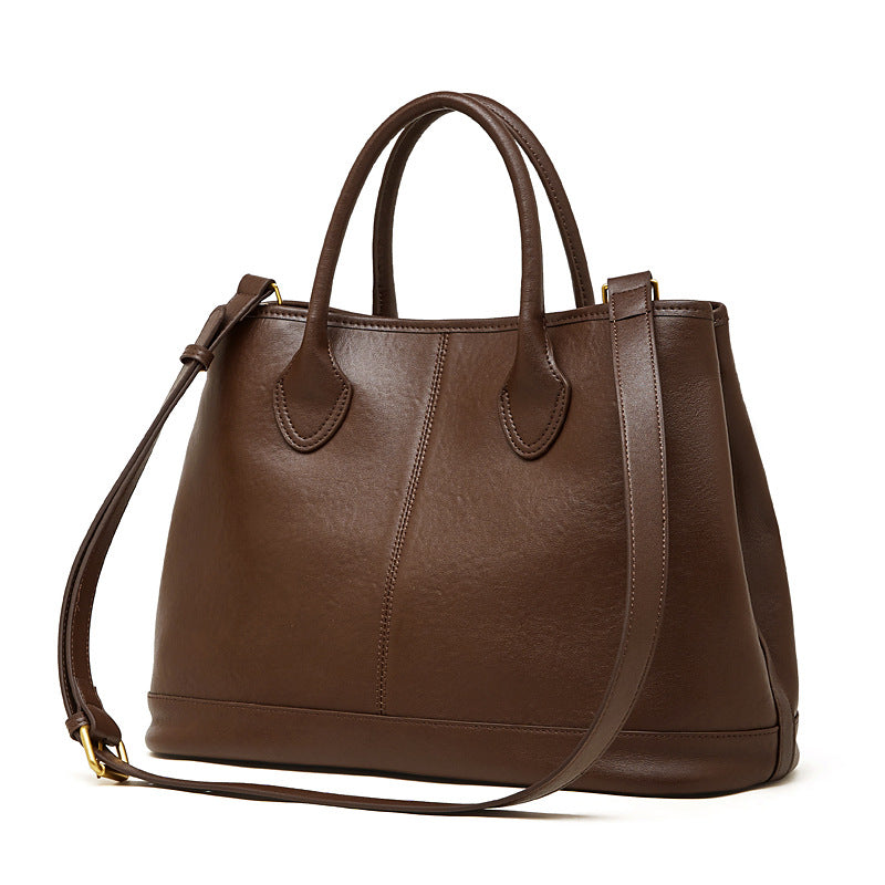 Hayesaura | Versatile Minimalist Luxe Genuine Leather Tote