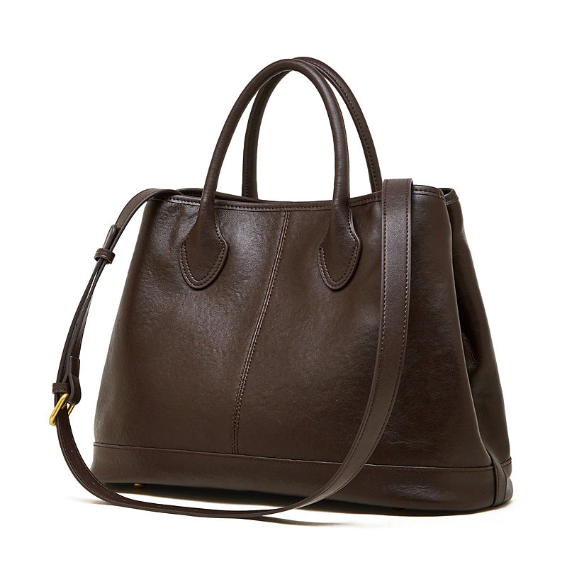 Hayesaura | Versatile Minimalist Luxe Genuine Leather Tote