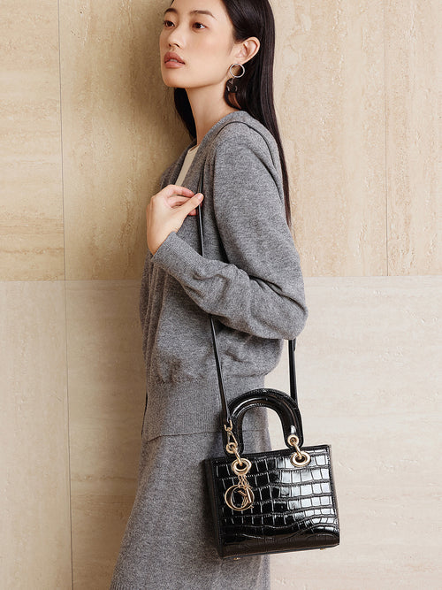 Hayesaura | 2026 Royal Winter Quilted Genuine Leather Lady Bag