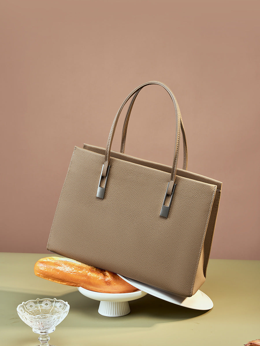Hayesaura | Strict Commuter Full-Grain Cowhide Large Tote Bag