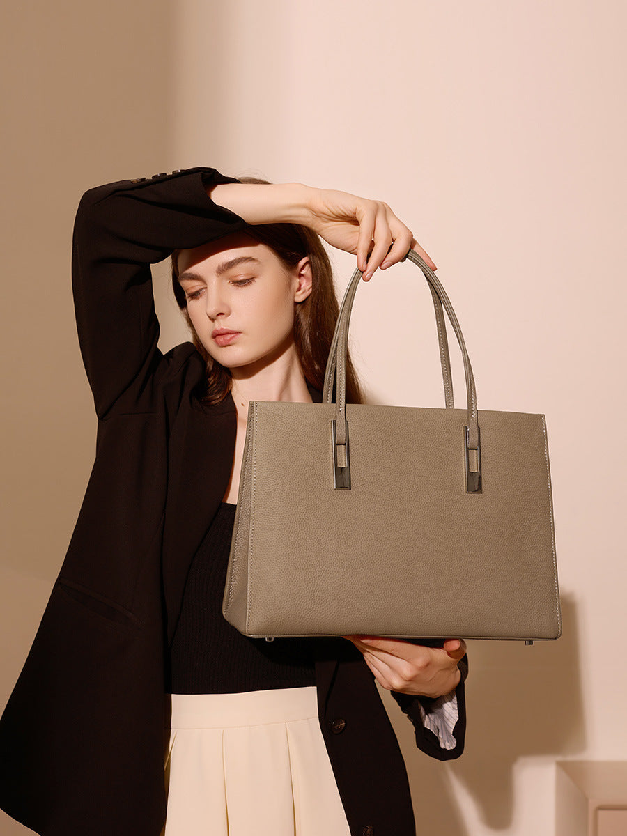 Hayesaura | Strict Commuter Full-Grain Cowhide Large Tote Bag