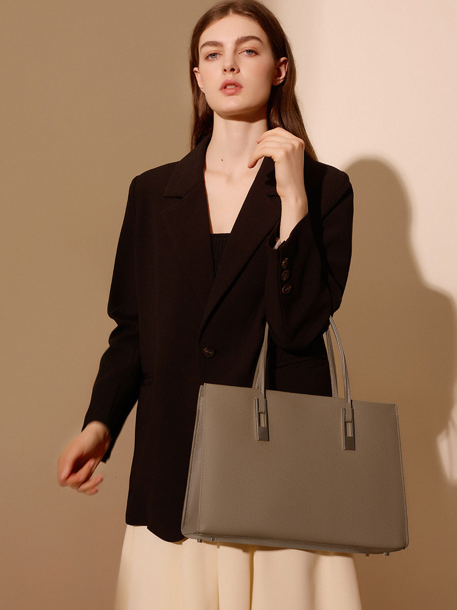 Hayesaura | Strict Commuter Full-Grain Cowhide Large Tote Bag
