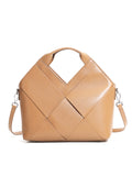 Hayesaura | Inverted Triangle Woven Soft Leather Handbag