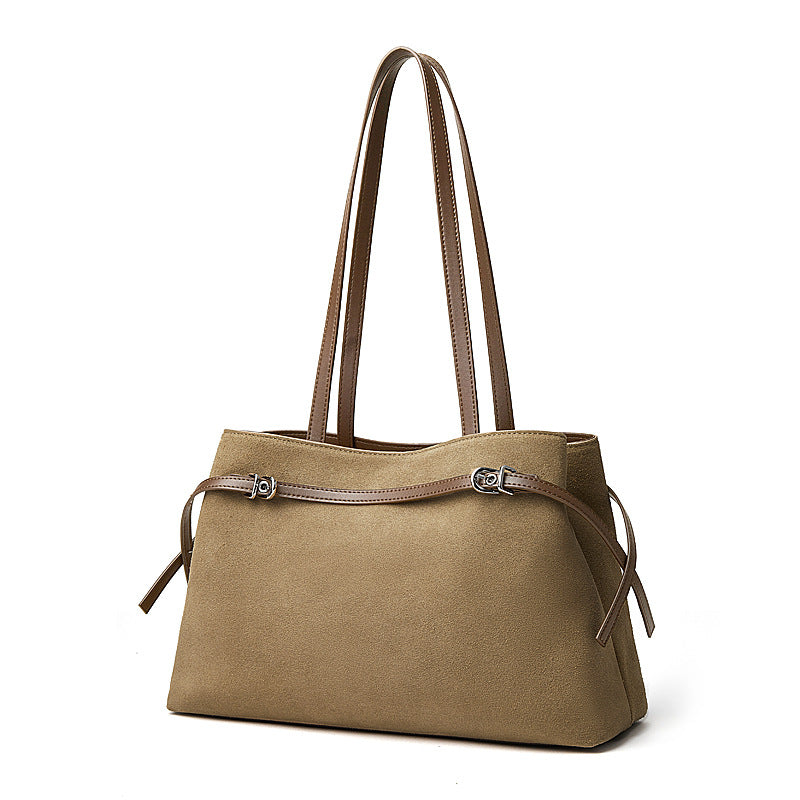 Hayesaura | Suede Matte Cowhide Retro Large Capacity Commuter Crossbody