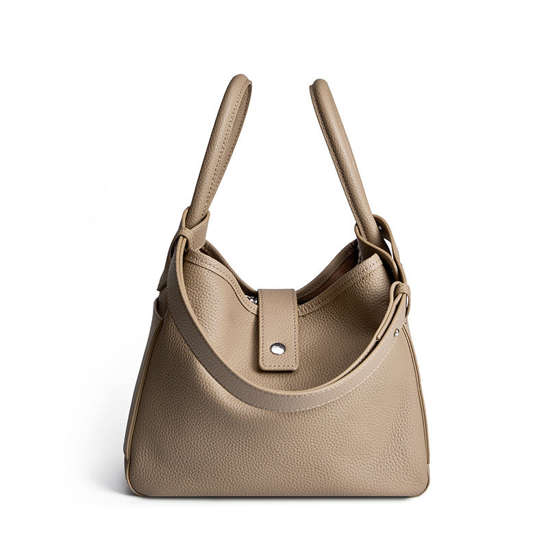 Hayesaura | 2026 Niche Soft Top-Layer Cowhide Basket Bucket Commuter Bag