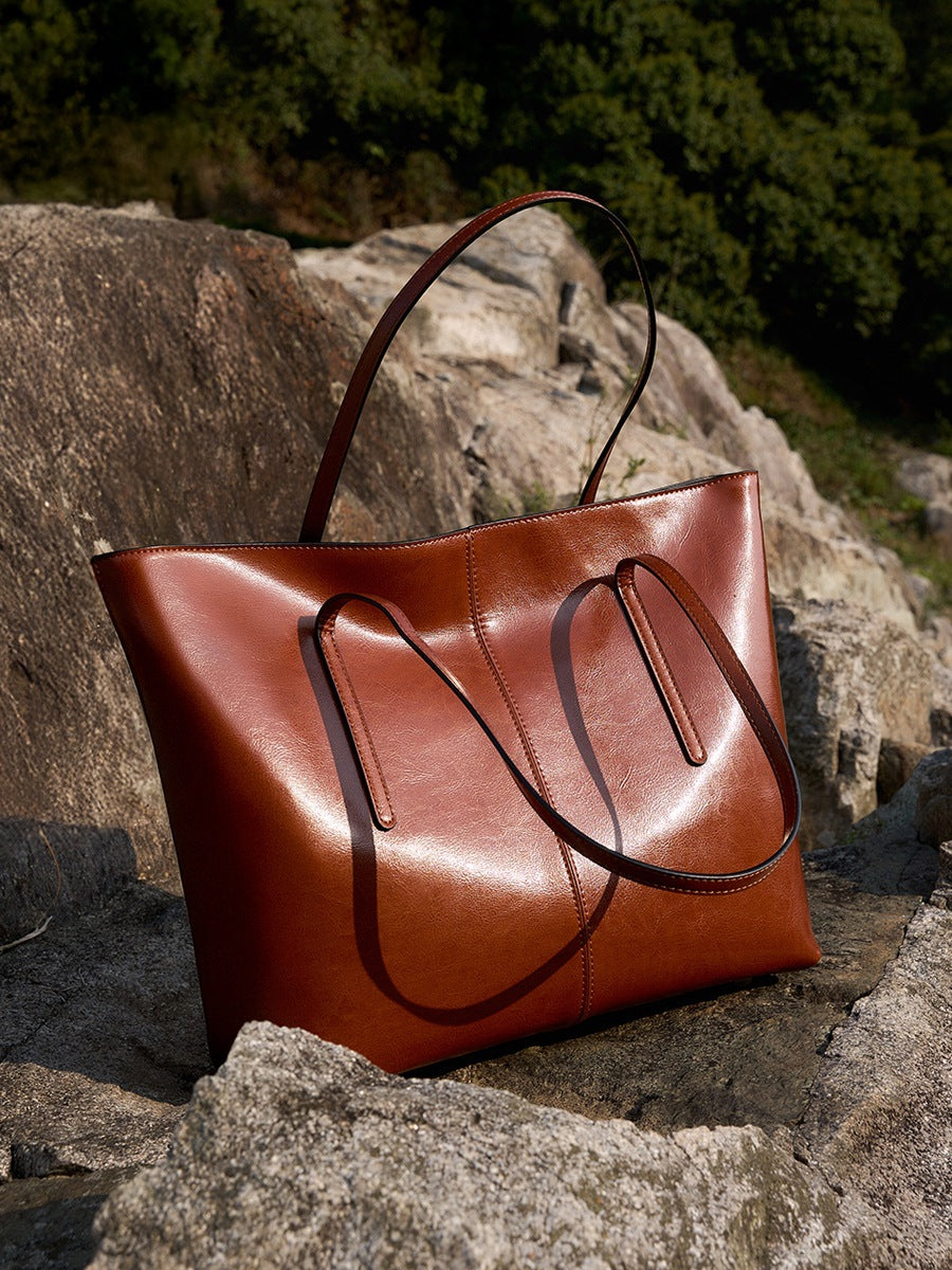 Hayesaura | 2026 Niche Genuine Leather Large Underarm Tote