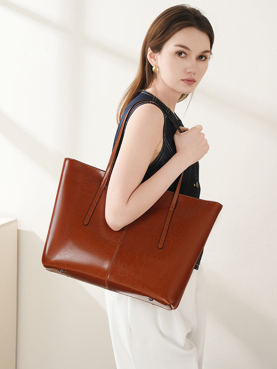 Hayesaura | 2026 Niche Genuine Leather Large Underarm Tote