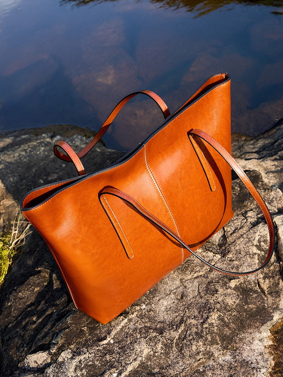 Hayesaura | 2026 Niche Genuine Leather Large Underarm Tote