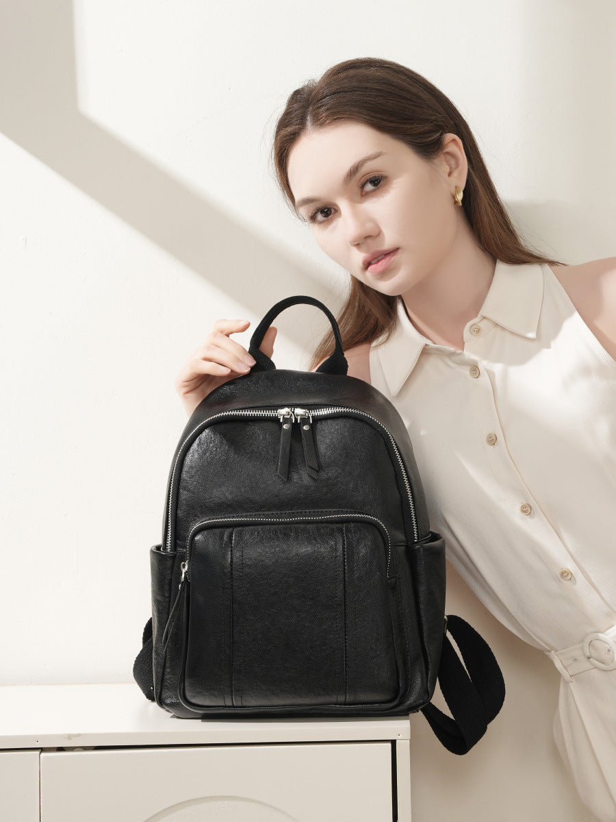 Hayesaura | Vegetable-Tanned Soft Cowhide Multi-Use Large Backpack