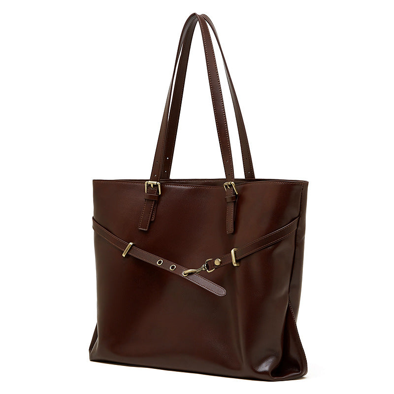 Hayesaura | 2026 Vegetable-Tanned Cowhide Large Underarm Tote