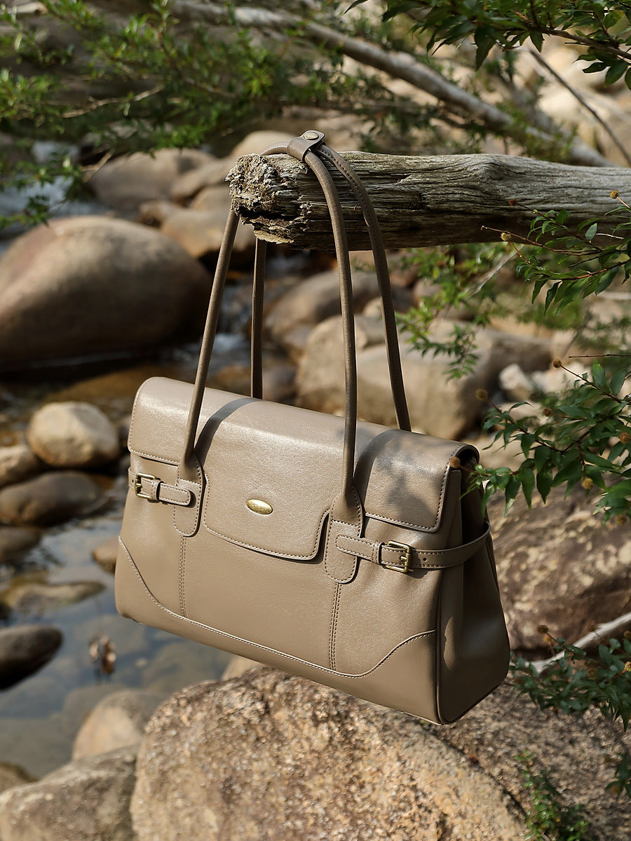 Hayesaura | Top-Layer Cowhide Practical Retro Large Commuter Tote