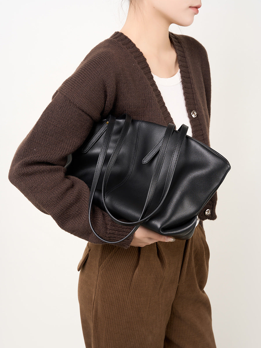 Hayesaura | 2026 Casual Genuine Leather Large Capacity Tote Handbag