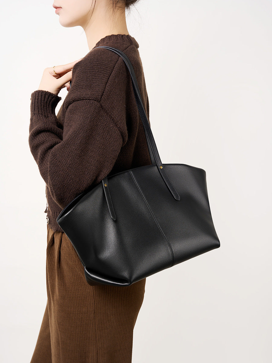 Hayesaura | 2026 Casual Genuine Leather Large Capacity Tote Handbag