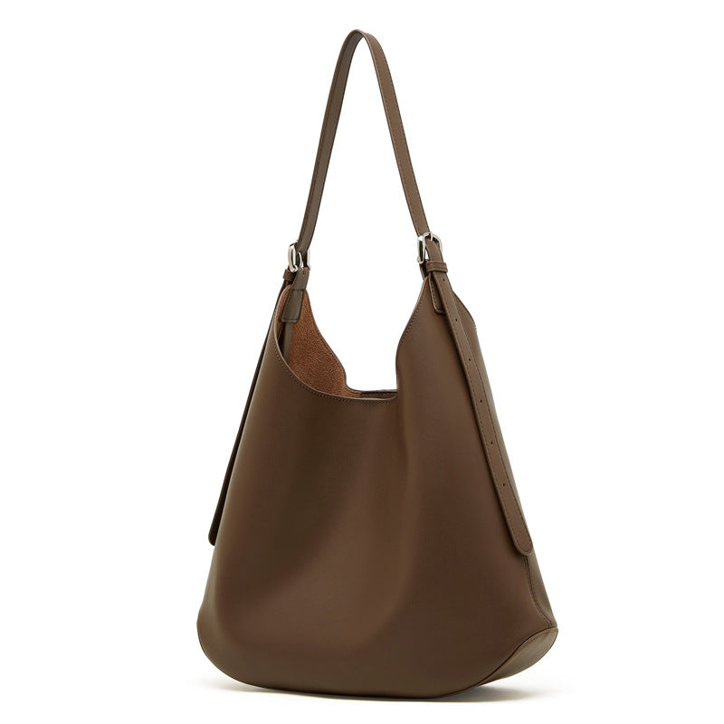 Hayesaura | 2026 Winter Slouchy Genuine Leather Large Commuter Tote