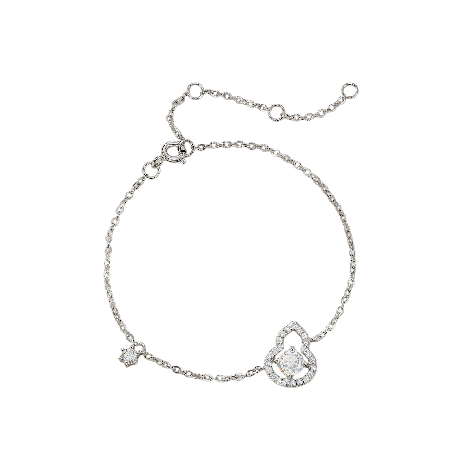Hayesaura | Heritage 18K Plated Gourd & Heart Moissanite Bracelet | Modern Minimalist Daily Statement