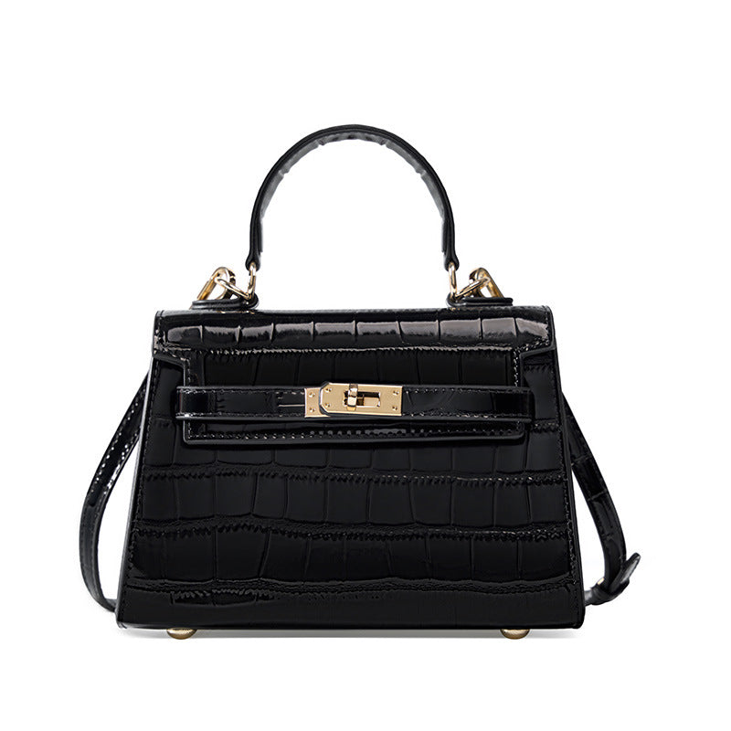 Hayesaura | 2026 Crocodile Pattern Cowhide Kelly Mini Bag