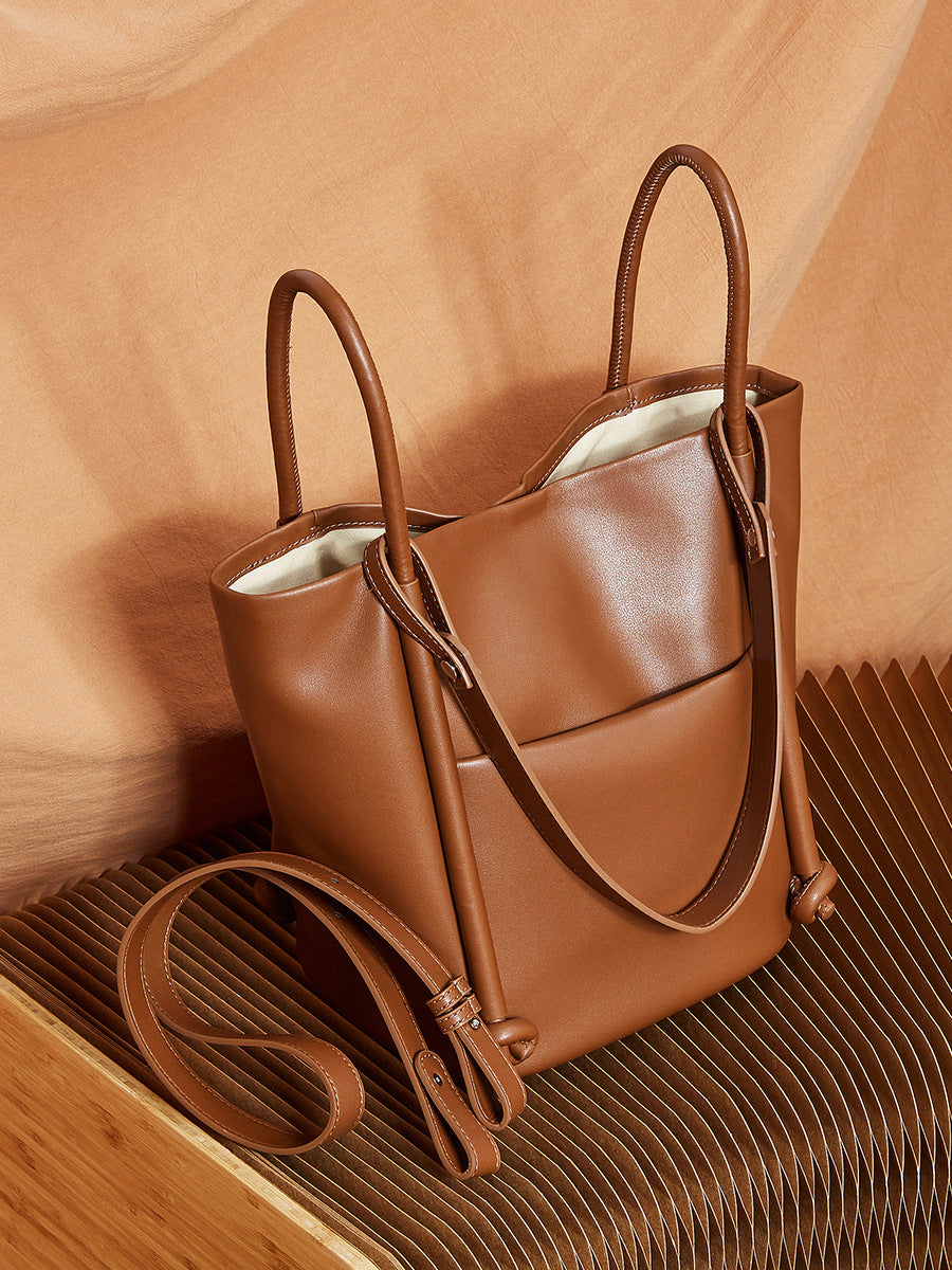 Hayesaura | Minimalist Soft Cowhide Large Capacity Tote Bag